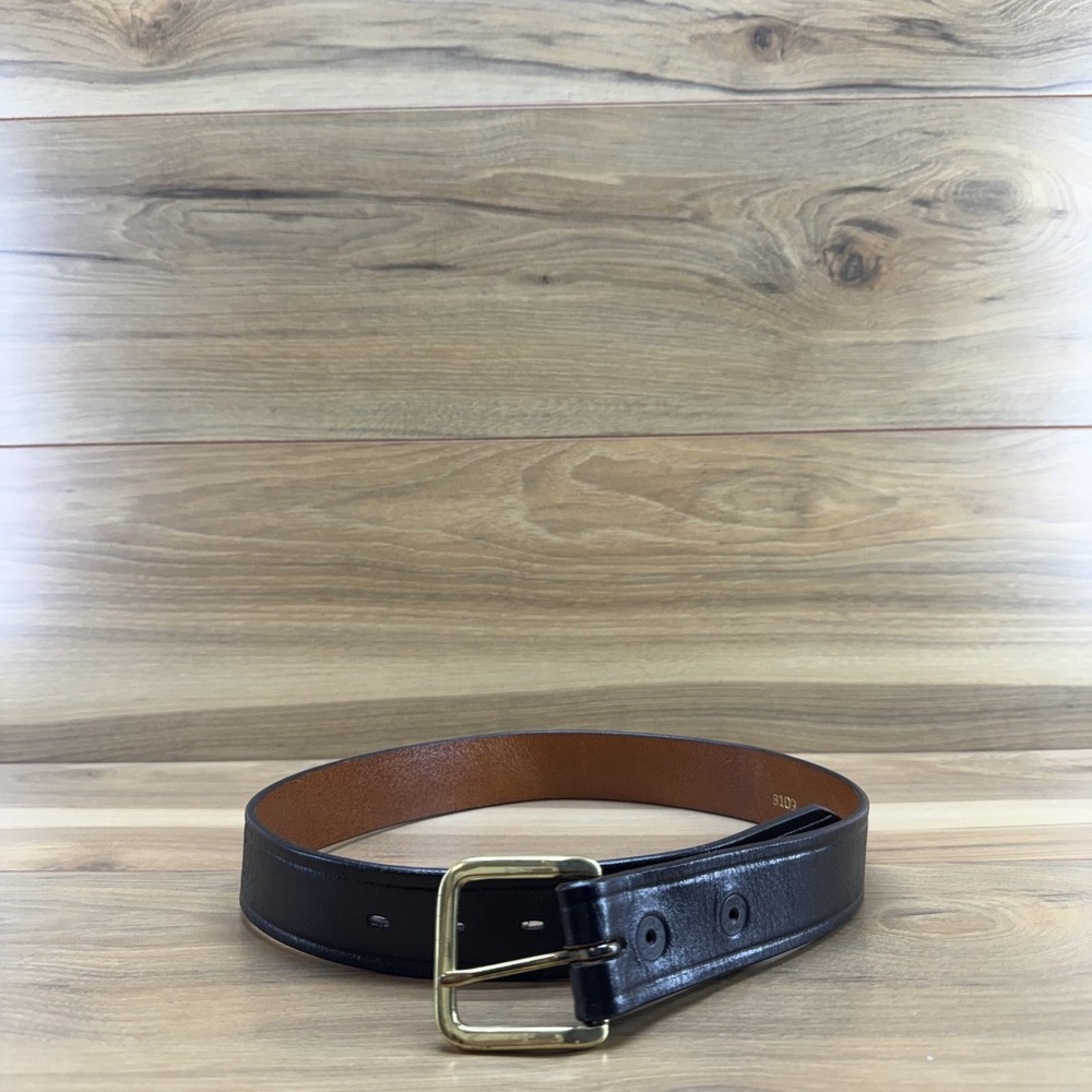 Don Hume Mens Belt Size 30 Black‎ Leather Duty Sturdy Belt USA MADE